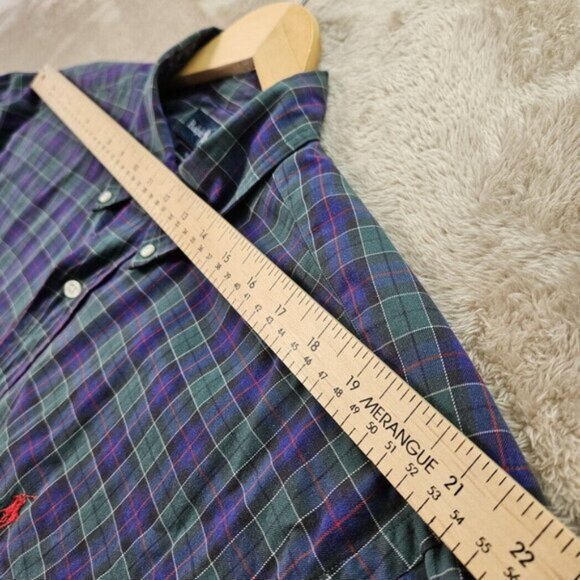 Ralph Lauren Dress Shirt Blake 100% Two-Ply Cotton Long Sleeve Men's Sz L Oxford - Picture 7 of 10